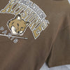 Maison Kitsune College Logo T-Shirt in Brown Khaki