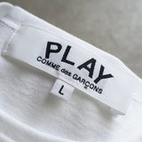プレイ コムデギャルソン ハート ロゴ Tシャツ ホワイト - NEWSED