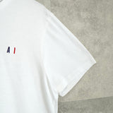 アミパリ アミ パリス ロゴ 刺繍 Tシャツ ホワイト - NEWSED