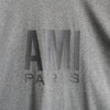 アミ パリス アミパリ ロゴ刺繍  オーバーサイズ Tシャツ グレー