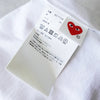 Play Comme des Garçons 白色心形徽标 T 恤