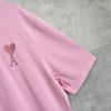 Ami Paris heart logo T-shirt, pink, unused with tags
