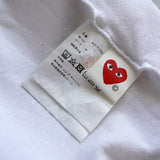 プレイ コムデギャルソン ハートロゴ Tシャツ ホワイト - NEWSED