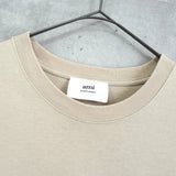 アミパリ アミ パリス ハートロゴ Tシャツ ベージュ - NEWSED