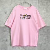 メゾン キツネ フラワーロゴ Tシャツ パステルピンク - NEWSED