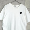 プレイ コムデギャルソン ハートロゴ Tシャツ ホワイト