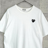 プレイ コムデギャルソン ハートロゴ Tシャツ ホワイト - NEWSED