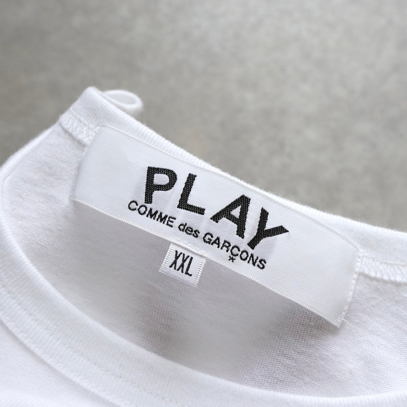プレイ コム デ ギャルソン ハート Tシャツ ホワイト - NEWSED