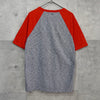 アミパリ アミ パリス ロゴ リンガーTシャツ グレー / レッド