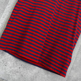 ポロ ラルフローレン ロゴ刺繍 ボーダー柄 Tシャツ レッド / ネイビー - NEWSED