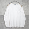 Burberry Nova 格纹长袖 T 恤（白色/米色）