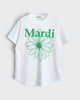 マルディ メクルディ フラワー ロゴ Tシャツ ホワイト レディース