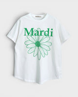 マルディ メクルディ フラワー ロゴ Tシャツ ホワイト レディース - NEWSED