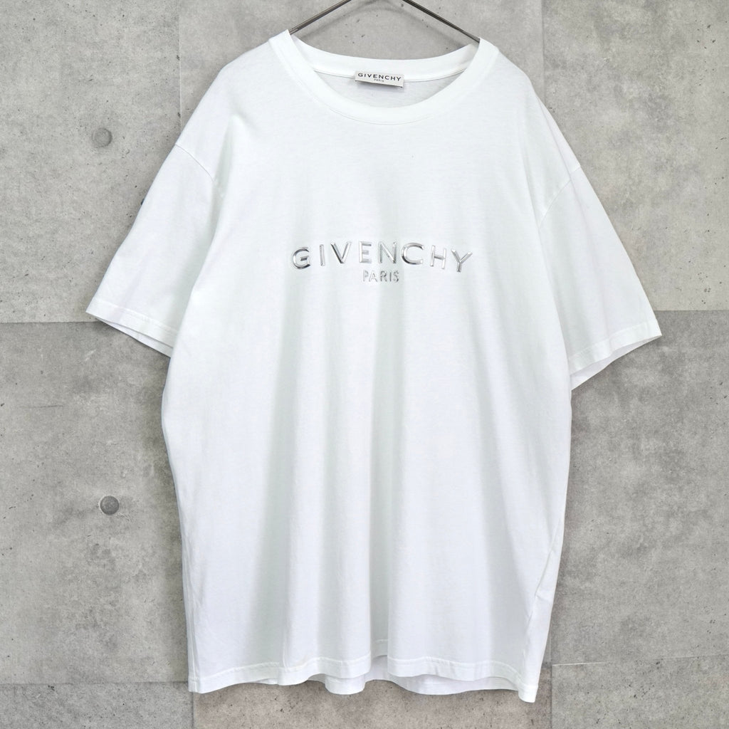 Givenchy 白色金属徽标 T 恤