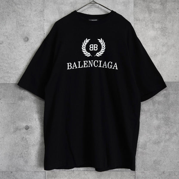 バレンシアガ ロゴ Tシャツ ブラック | ブランド古着を扱うリユース