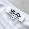 Play Comme des Garçons 白色心形徽标长款 T 恤