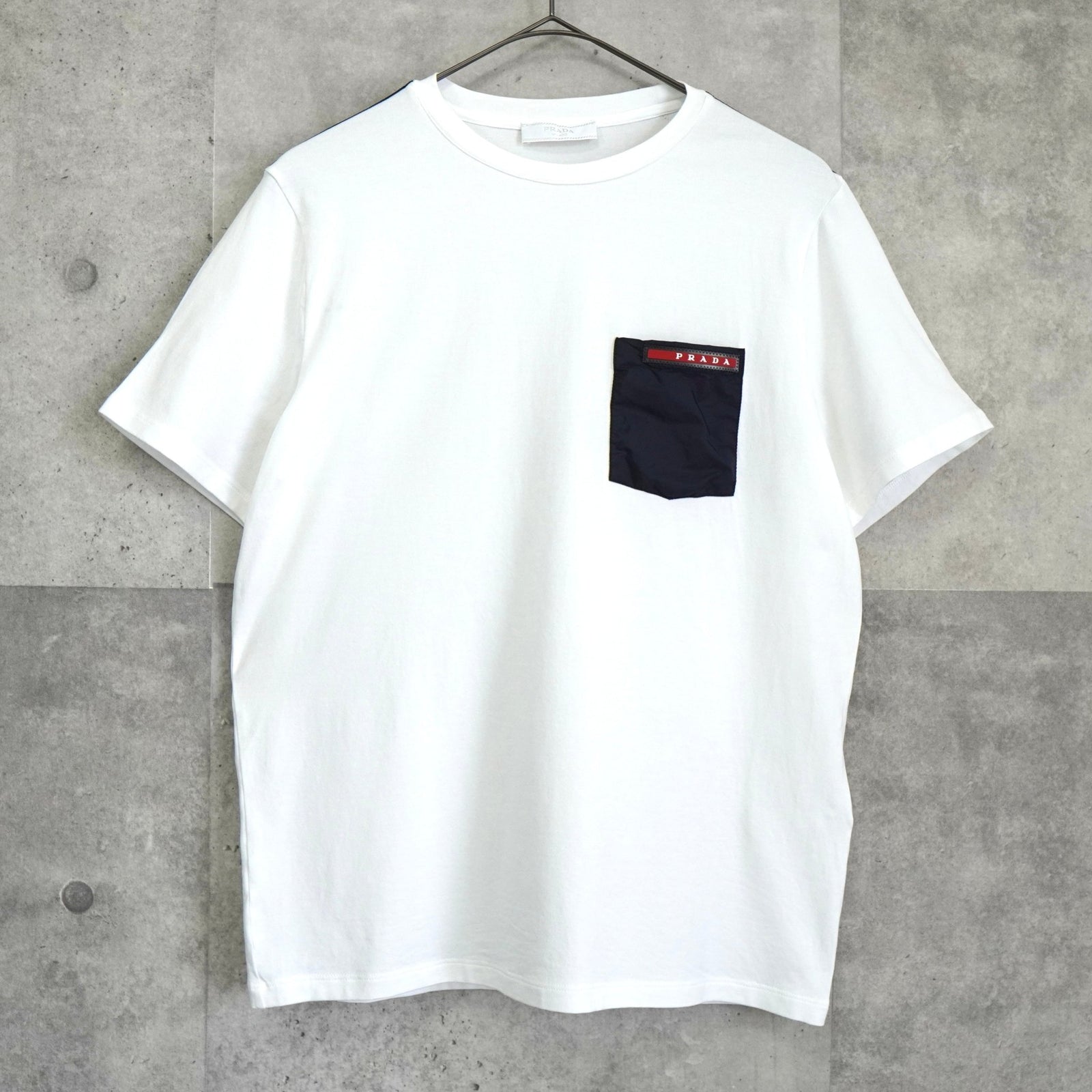プラダ スポーツ ロゴ ポケット Tシャツ ホワイト | ブランド古着を