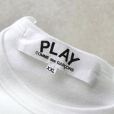 プレイ コムデギャルソン ハートロゴ Tシャツ ホワイト - NEWSED