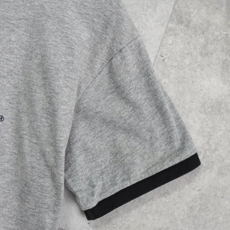 アディダス パフォーマンスロゴ リンガーTシャツ グレー / ブラック - NEWSED