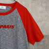 アミパリ アミ パリス ロゴ リンガーTシャツ グレー / レッド
