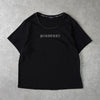 バーバリー ラインストーン ロゴ Tシャツ ブラック レディース