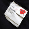 Play Comme des Garçons 黑色心形徽标 T 恤