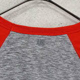 アミパリ アミ パリス ロゴ リンガーTシャツ グレー / レッド - NEWSED