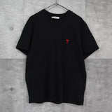 アミパリ アミ パリス ハートロゴ Tシャツ ブラック - NEWSED