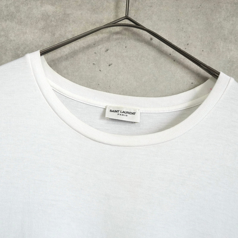 サンローラン パリ ワンポイントロゴ Tシャツ ホワイト - NEWSED