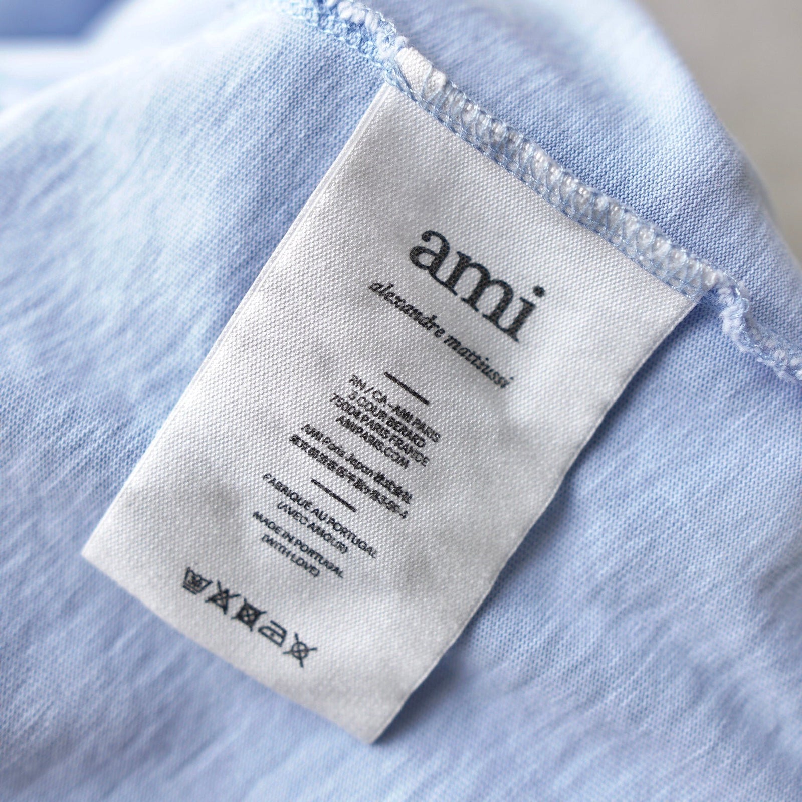 【新品未使用タグ付】AmiParis アミパリス アミパリハートロゴ Tシャツ AMI PARIS アミパリス コットン ハートロゴ刺繍 Tシャツ男女共用