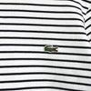 Lacoste 徽标边框珠地网眼 T 恤黑色 x 白色