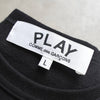 Play Comme des Garçons 黑色心形徽标 T 恤