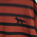 メゾン キツネ フォックス ボーダー Tシャツ オレンジブラウン - NEWSED