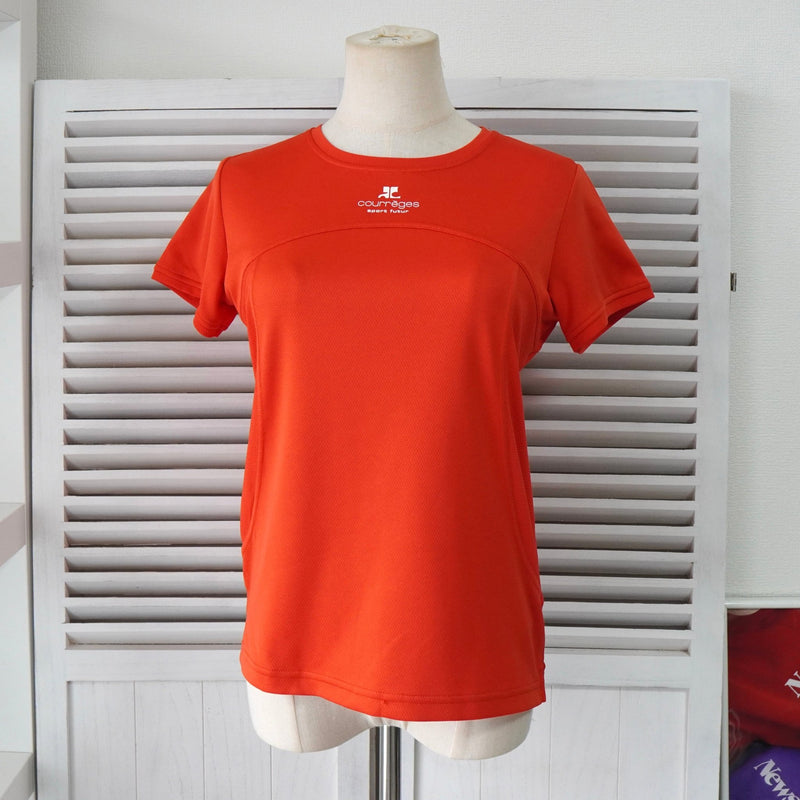 クレージュ スポーティー生地 ロゴ Tシャツ レッド レディース - NEWSED
