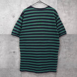 ポロ ラルフローレン 星条旗ロゴ 刺繍 ボーダー柄 Tシャツ グリーン / ネイビー - NEWSED