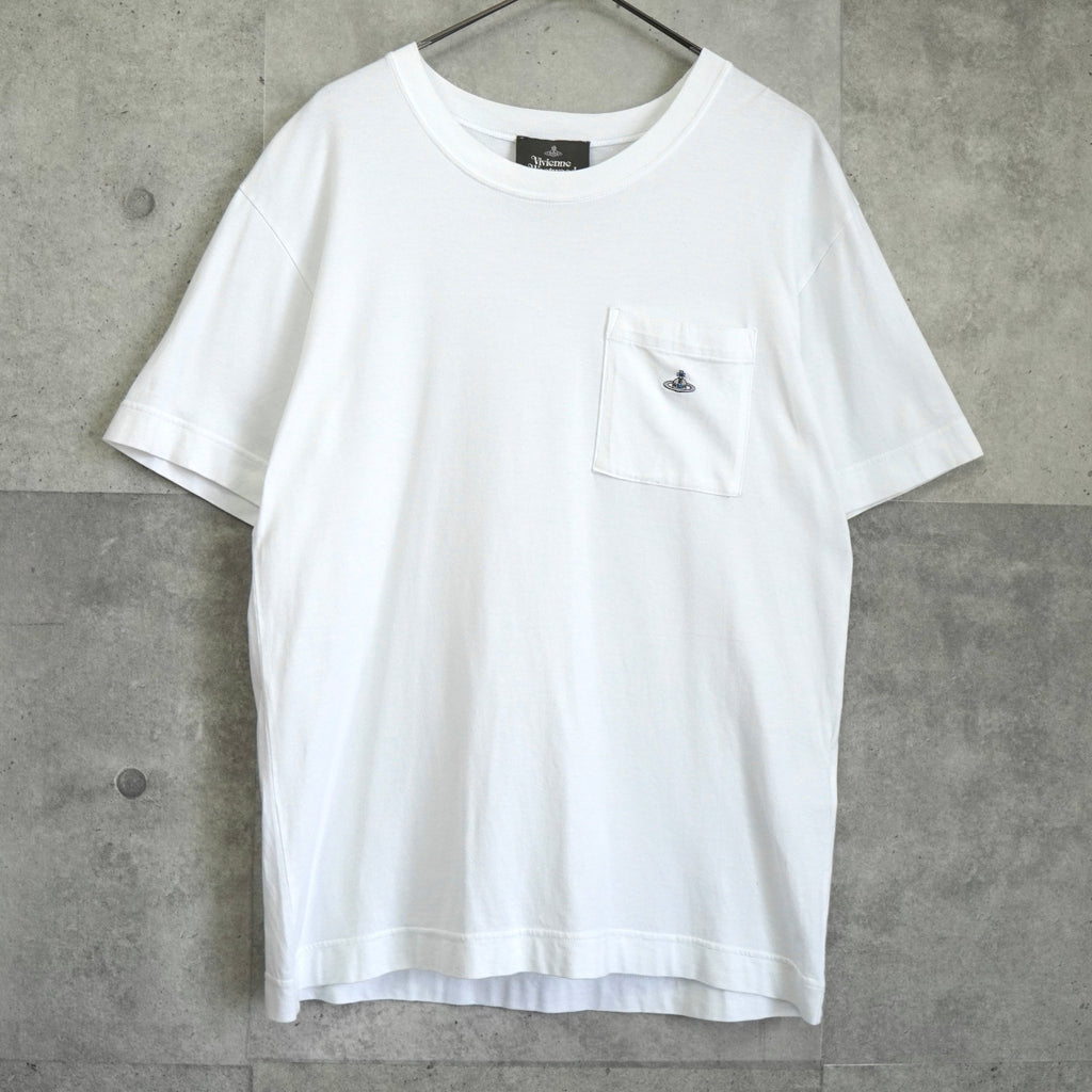 Vivienne Westwood Man 白色球形口袋 T 恤