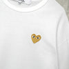 プレイ コムデギャルソン ハートロゴ Tシャツ ホワイト