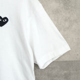 プレイ コムデギャルソン ハートロゴ Tシャツ ホワイト - NEWSED