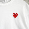 プレイ コム デ ギャルソン ハート Tシャツ ホワイト