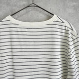 セリーヌ トリオンフ ボーダー柄 Tシャツ ホワイト - NEWSED