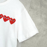 プレイ コムデギャルソン ハートロゴ Tシャツ ホワイト - NEWSED