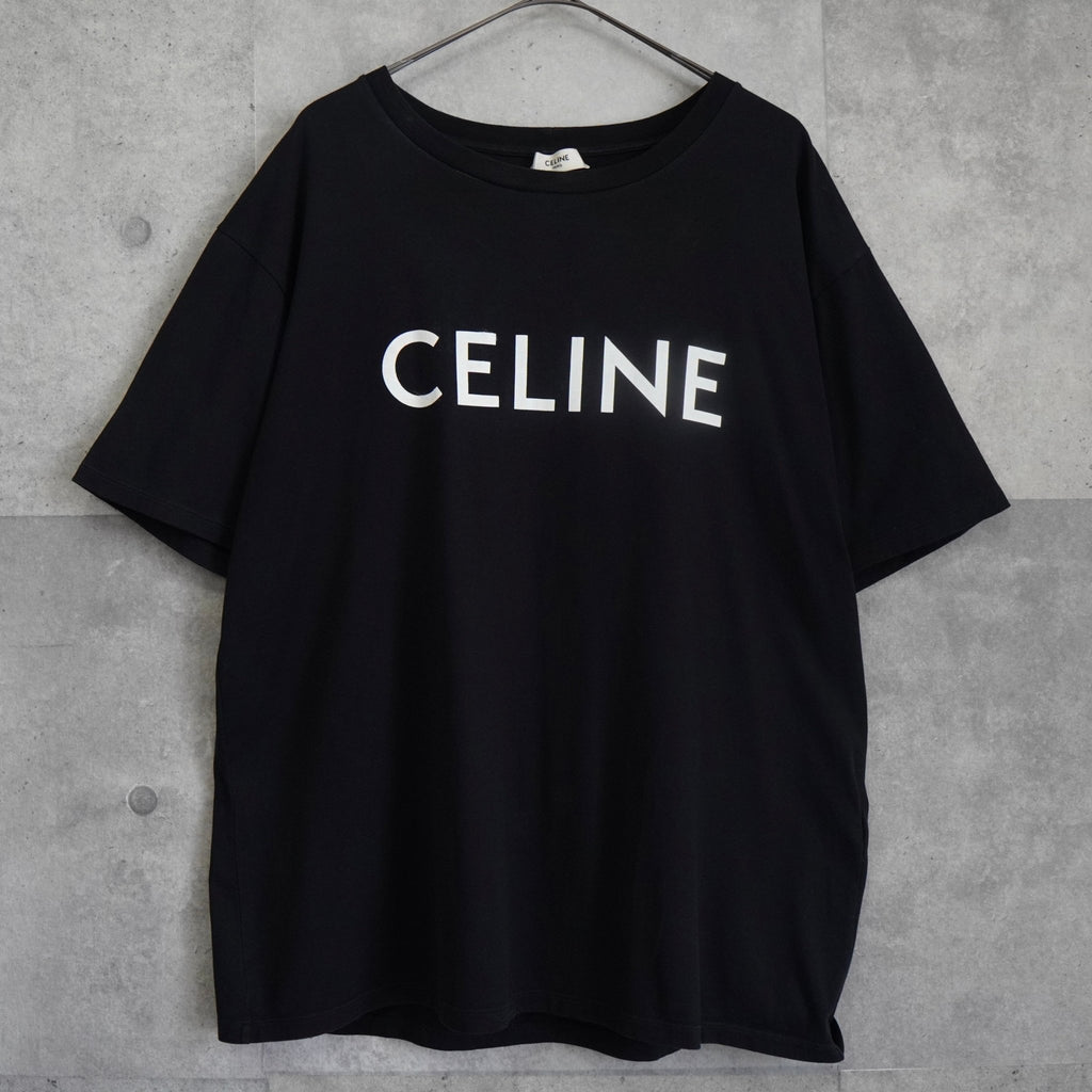 セリーヌ クラシック ロゴ Tシャツ ブラック