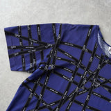 エルメス ロゴ リボン 総柄 半袖トップス Tシャツ ネイビー - NEWSED