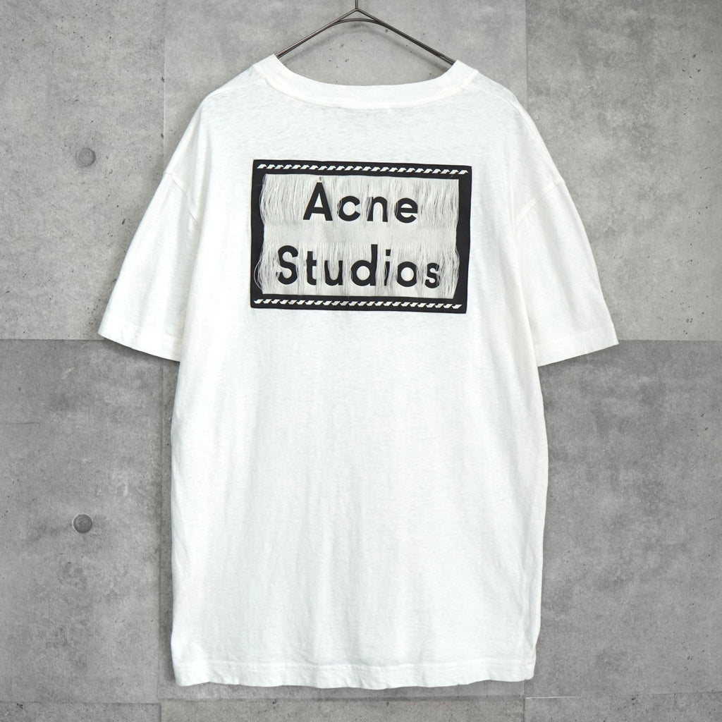 アクネストゥディオズ バックロゴ オーバーサイズ Tシャツ ホワイト