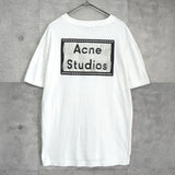 アクネストゥディオズ バックロゴ オーバーサイズ Tシャツ ホワイト - NEWSED