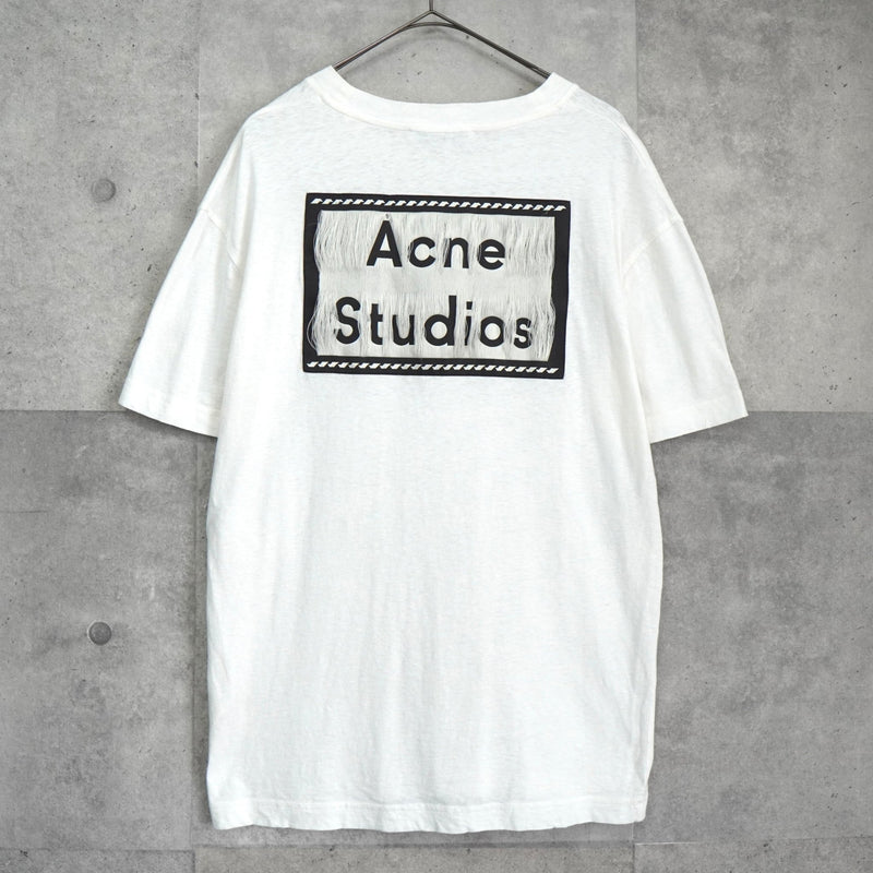 アクネストゥディオズ バックロゴ オーバーサイズ Tシャツ ホワイト - NEWSED