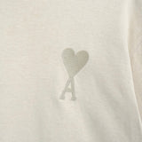 アミパリ アミ パリス ハートロゴ Tシャツ ベージュ - NEWSED