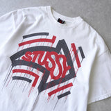 ステューシー プリント Tシャツ ホワイト - NEWSED