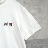 メゾン キツネ ダブルフォックス Tシャツ ホワイト - NEWSED