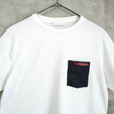 プラダ スポーツ ロゴ ポケット Tシャツ ホワイト - NEWSED
